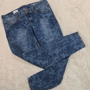 GAP Floral Skinny Jeans Size 28/6